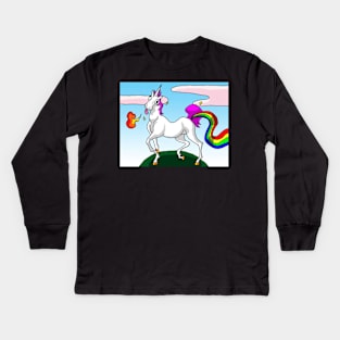 special ed unicorn Kids Long Sleeve T-Shirt